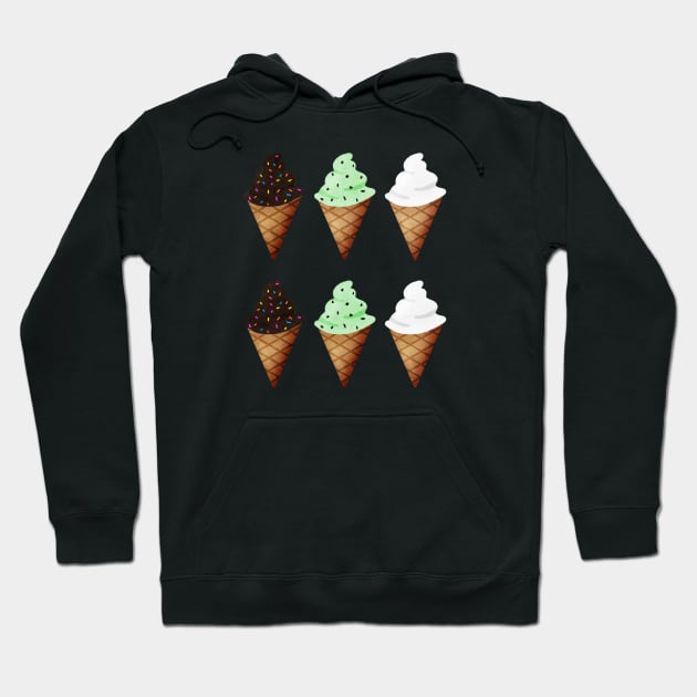 Ice Cream Cones Hoodie by Kelly Louise Art